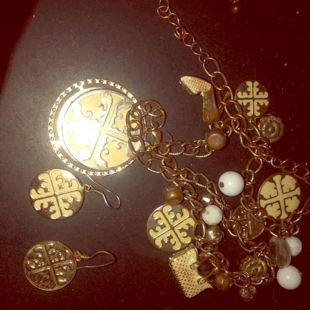 Tory Burch necklace and earrings set